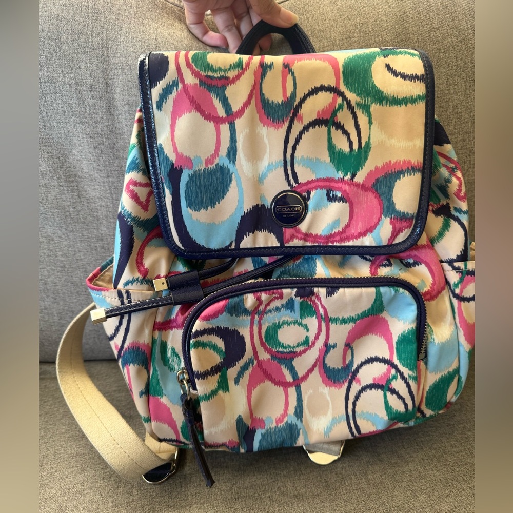 Coach Ikat Print Small Backpack